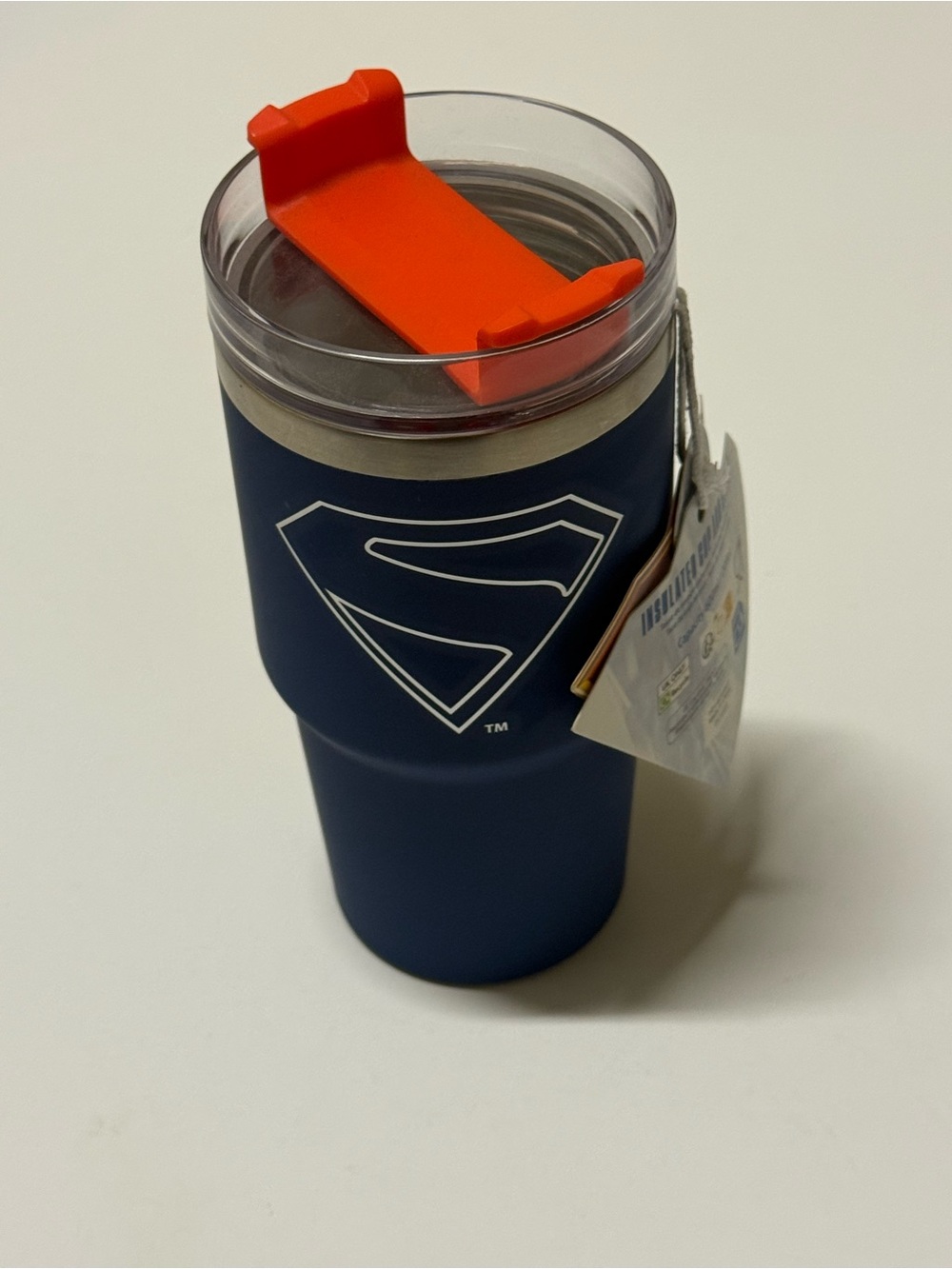 Superman DC Comics Paladone Insulated Tumbler Mug with Lid & Straw 22oz New